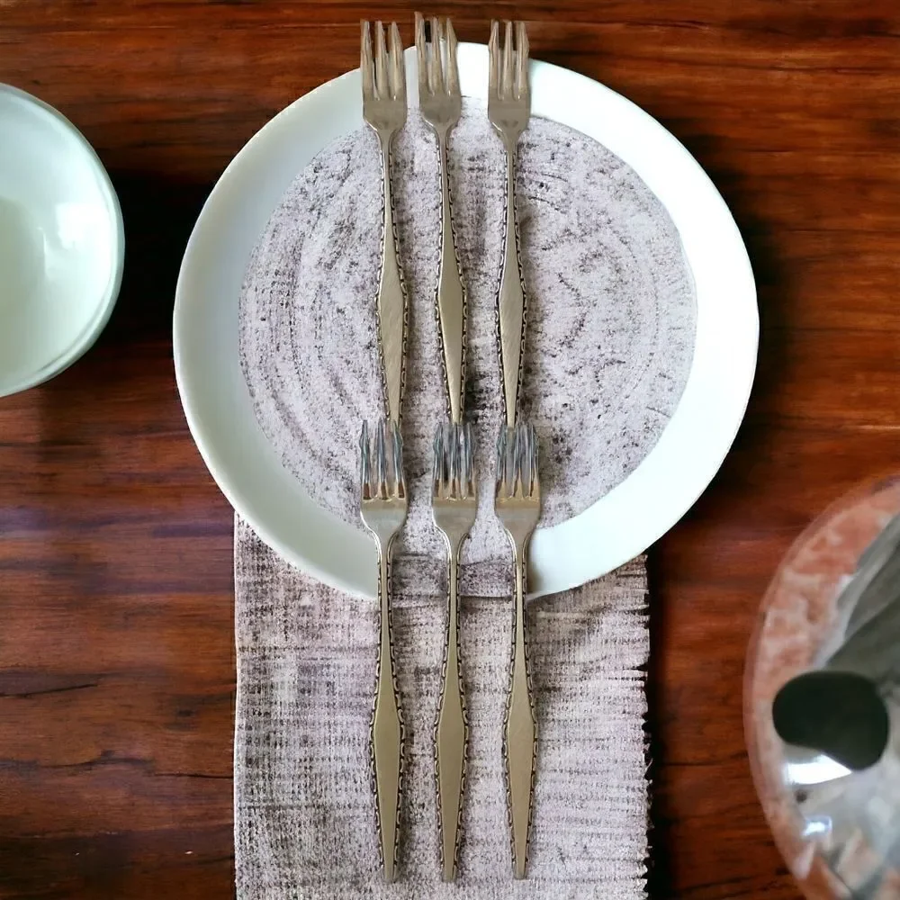 Regent Japan Cocktail Fork Set 6 Seafood Demitasse Stainless Steel Appetizer MCM